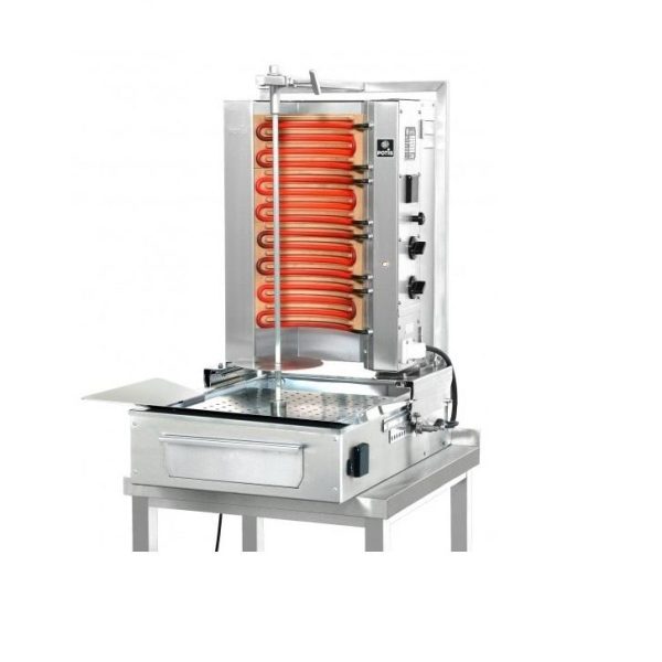 machine a kebab electrique capacite  kilos avec cuve rectangulaire   mm potis